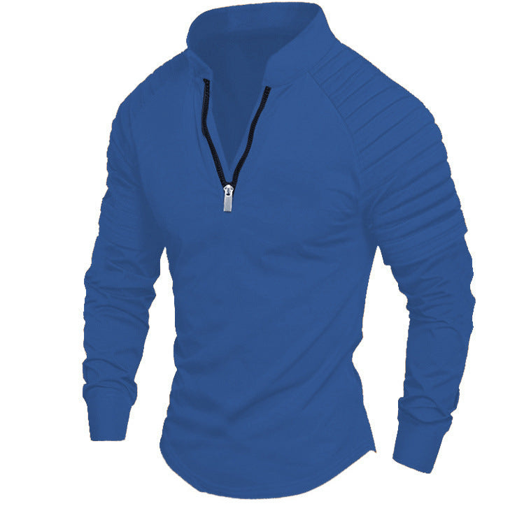 Men's sporty zip pullover with stylish accents Skorter