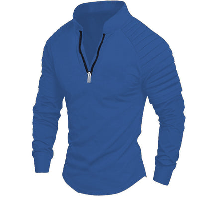 Men's sporty zip pullover with stylish accents Skorter