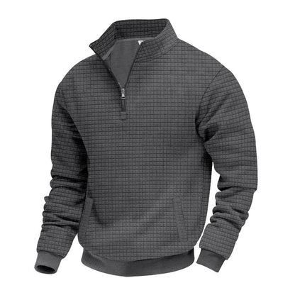 Men's sporty sweater with half-high closed collar Skorter