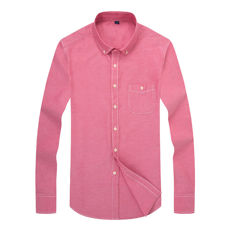 Herrskjorta med button-down-krage och bröstficka Skorter