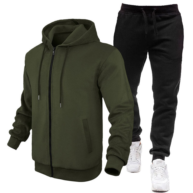 Men's sporty hoodie and tracksuit with fleece lining and practical pockets Skorter