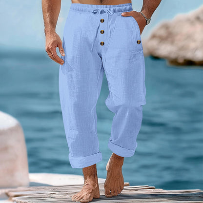 Men's loose beach pants with adjustable drawstring and practical side pockets Skorter