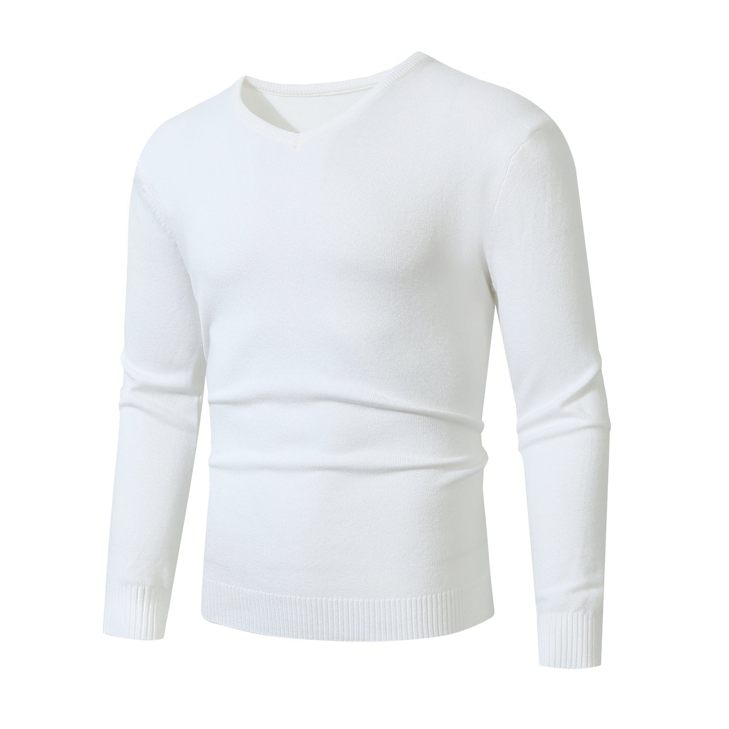 Men's V-Neck Fine Knit Sweater Skorter