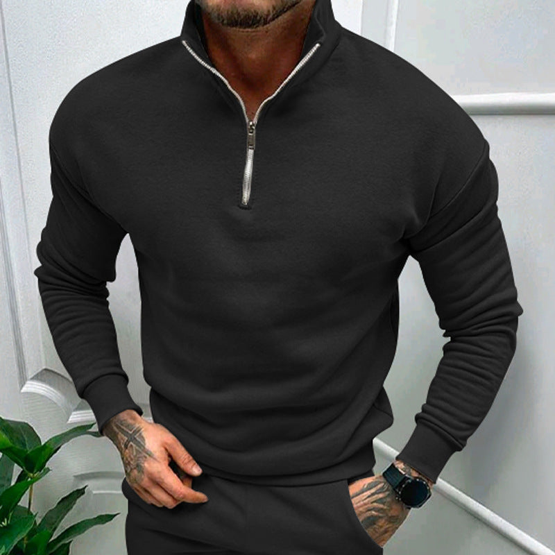 Men's sweatshirt with stand-up collar and zipper Skorter