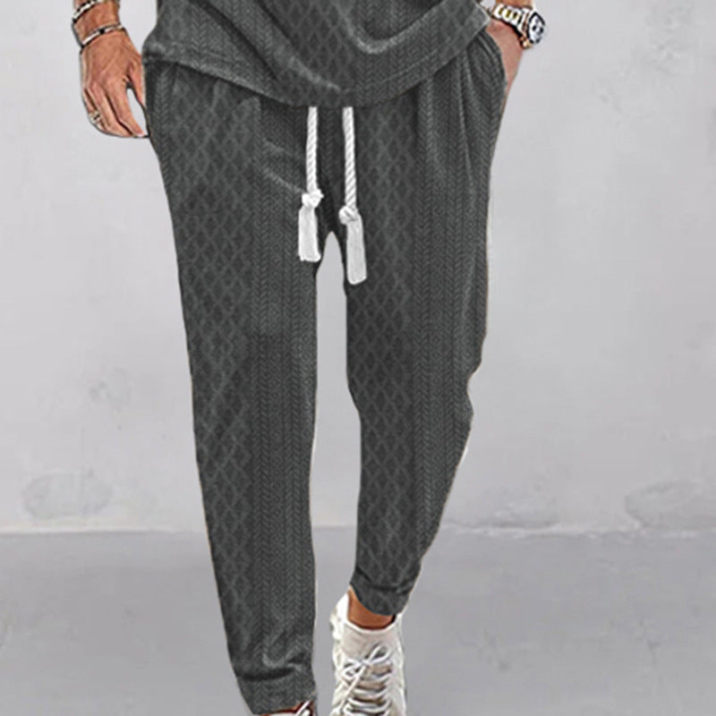 Men's sporty leisure pants with elastic waistband and side drawstring Skorter