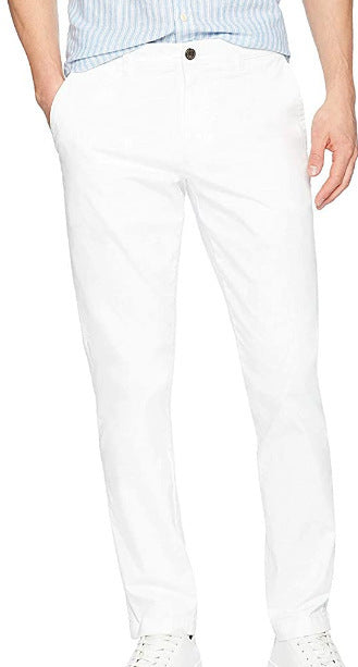 Men's Comfortable Summer Chinos with Side Pockets and Elastic Waistband Skorter