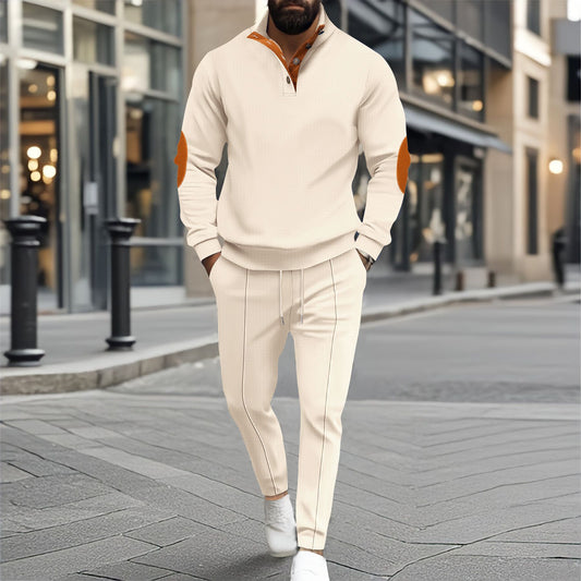Men's sporty leisure set with innovative cut and fashionable knot details Skorter