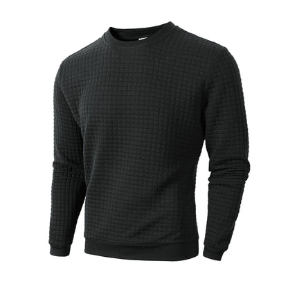 Men's sweater with textured design and round neckline Skorter