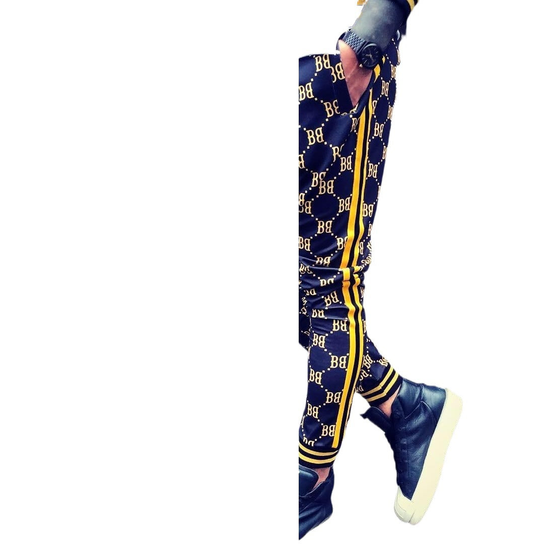 Men's sporty suit with fashionable lettering Skorter