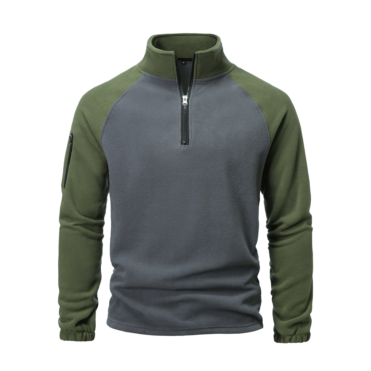 Men's fleece pullover with half zip and practical pocket design Skorter