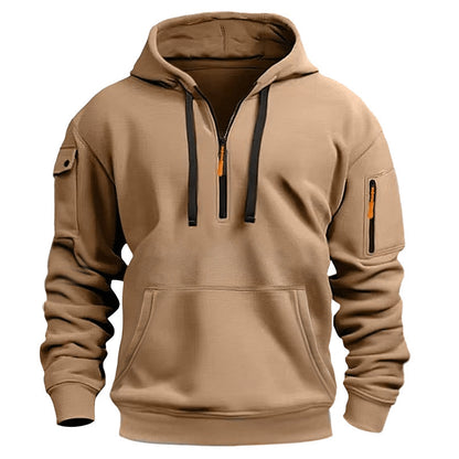 Men's sporty hoodie with zipper and practical pockets Skorter