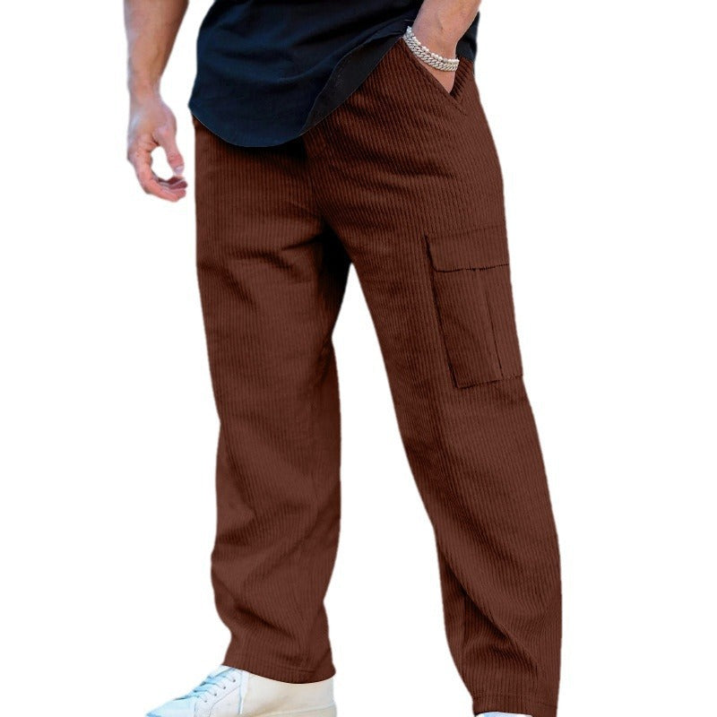 Men's cargo joggers with practical side pockets and elastic waistband Skorter