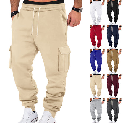 Men's cargo jogging pants with multifunctional pockets and an elastic waistband Skorter