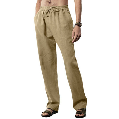 Mens Comfortable Summer Leisure Pants with Elastic Waistband Skorter