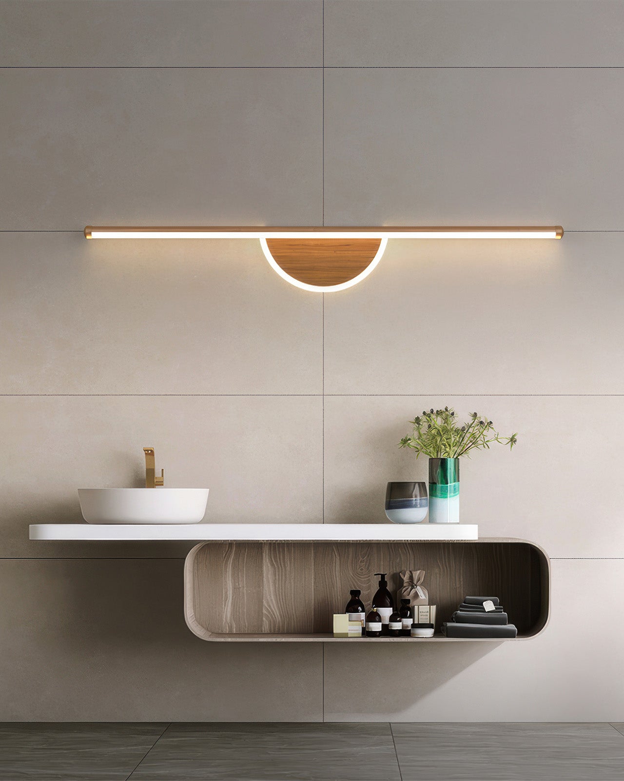 Skorter | Modern Wall Lamp made of Wooden Arch