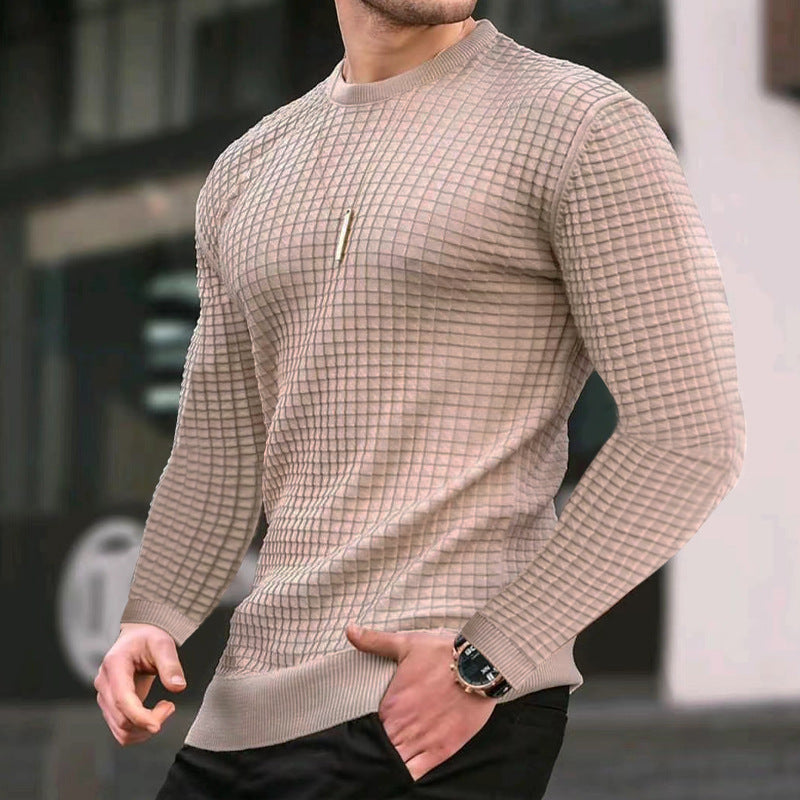 Men's textured long sleeve shirt Skorter
