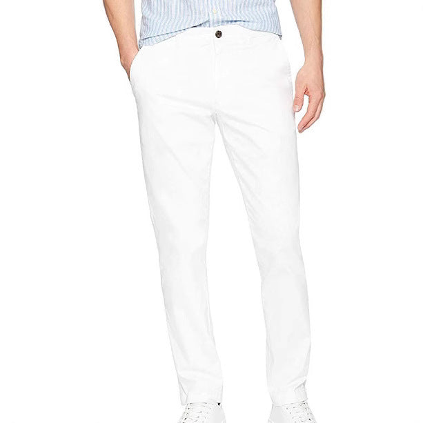 Men's Comfortable Summer Chinos with Side Pockets and Elastic Waistband Skorter