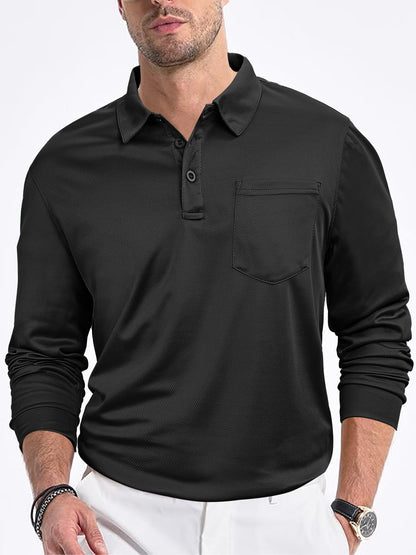 Men's polo shirt with modern structured design and practical chest pocket Skorter