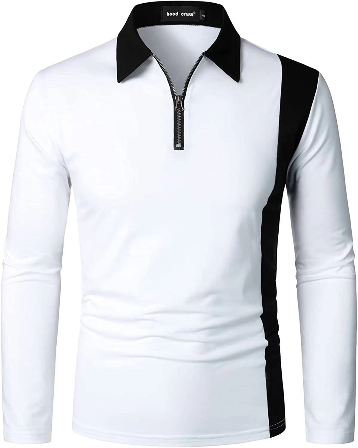 Men's sporty long-sleeve shirt with modern zipper and stylish color contrast Skorter