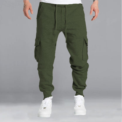 Men's stylish cargo pants with elastic waistband and practical side pockets Skorter