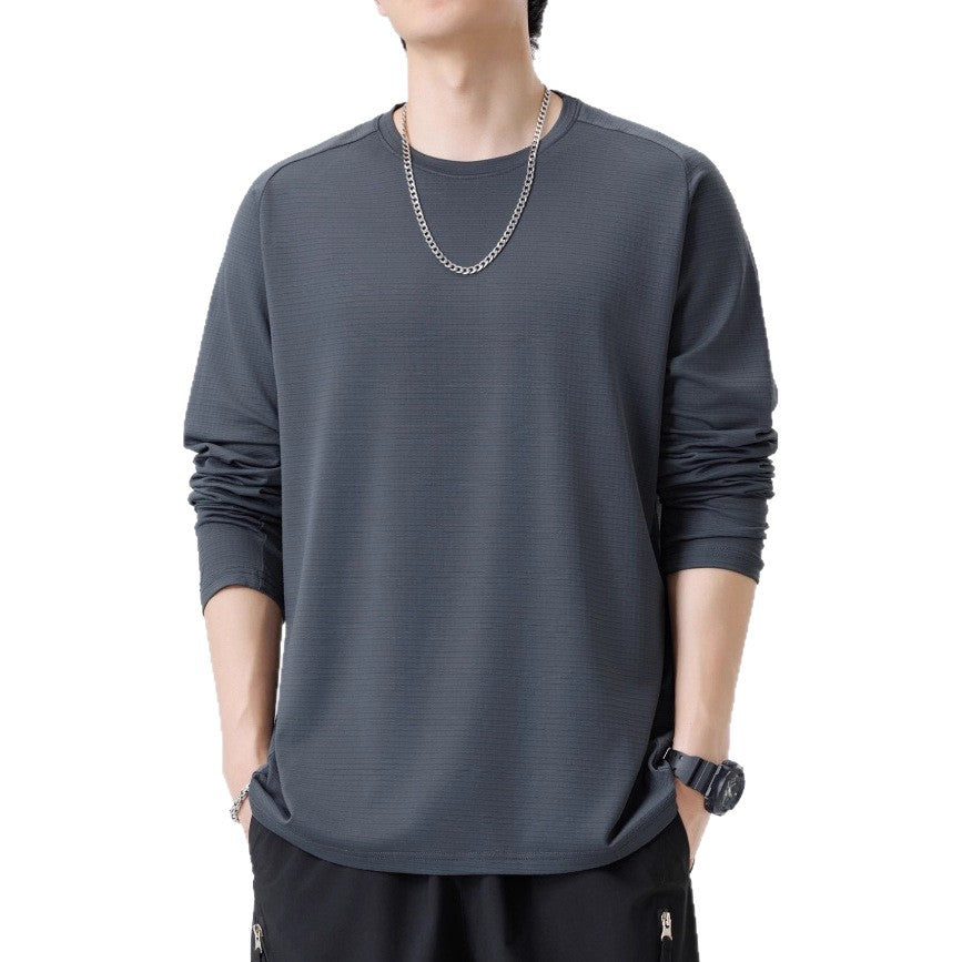 Herrtröja med långa ärmar och ventilerande mönster, Skorter