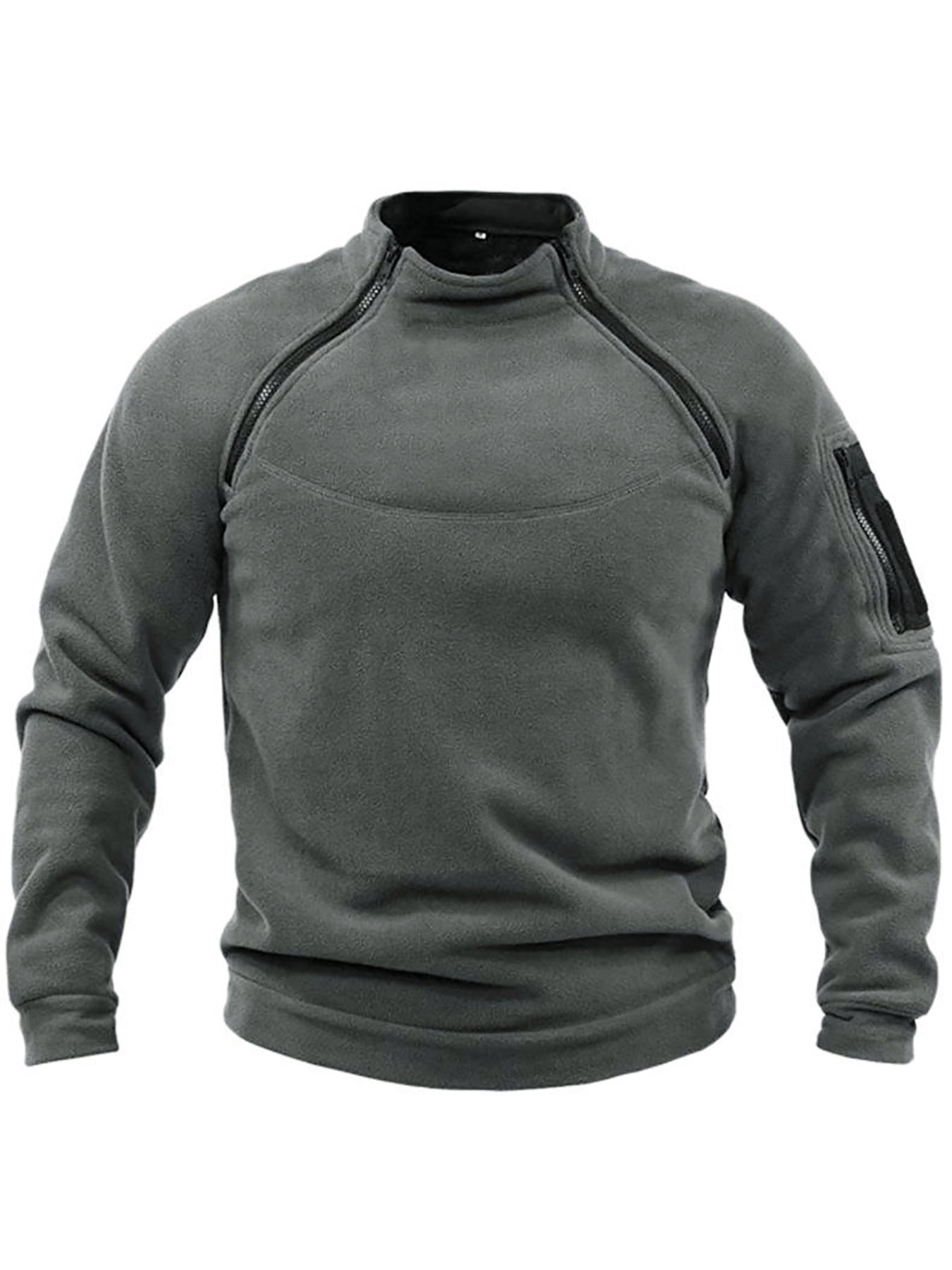Men's thermal fleece pullover with high collar and practical pockets Skorter