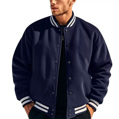 Men's sporty sweatshirt jacket with elegant contrasts and practical pockets Skorter