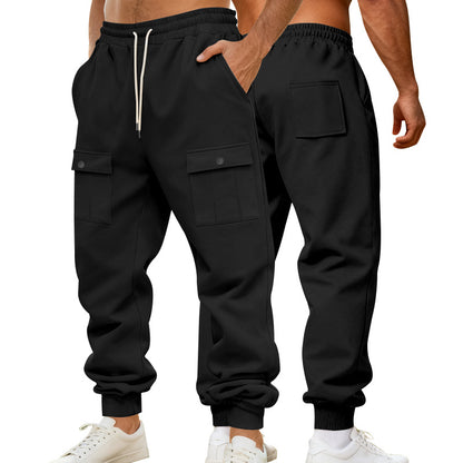 Men's cargo joggers with elastic waistband and functional pockets Skorter
