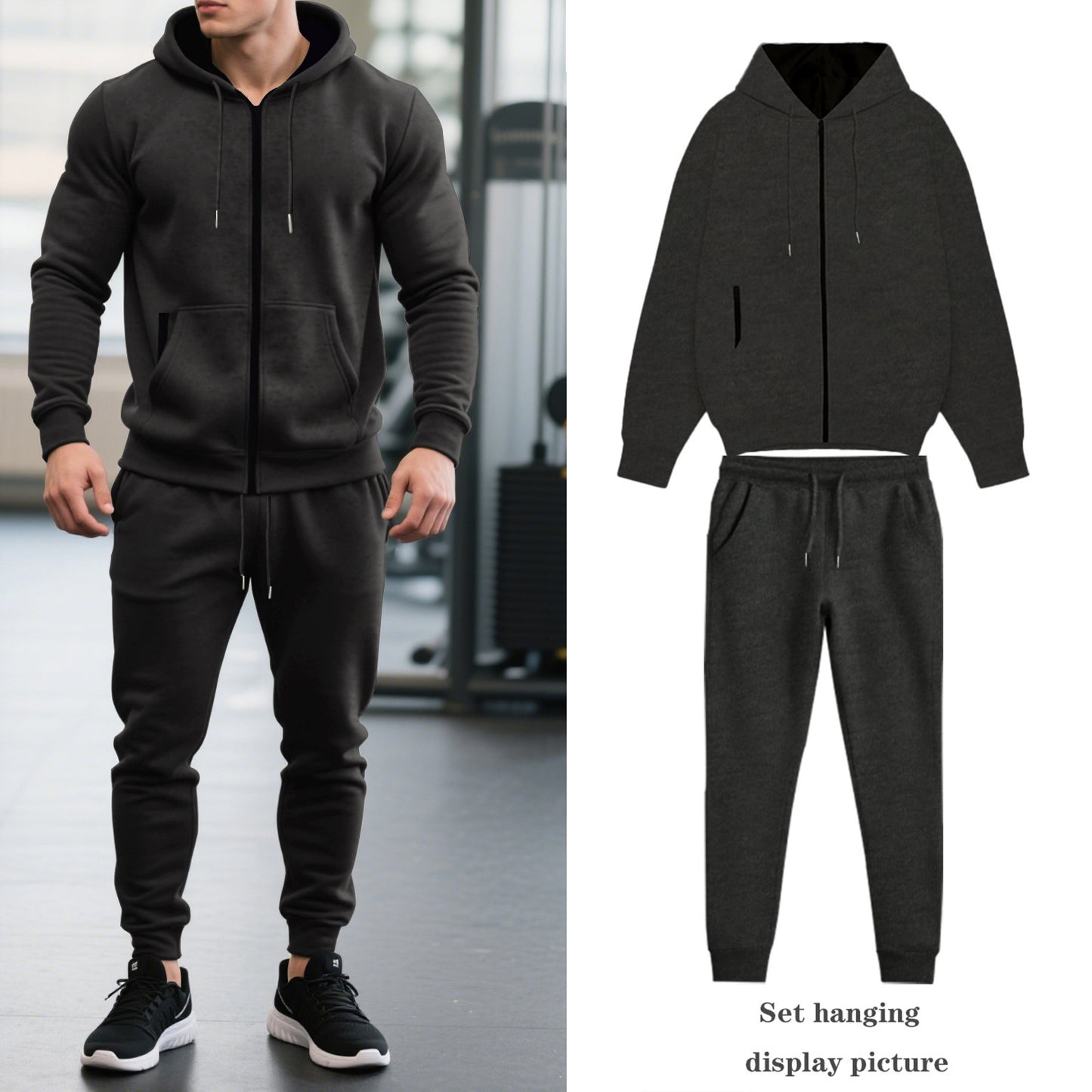 Men's tracksuit with hood and practical pockets Skorter