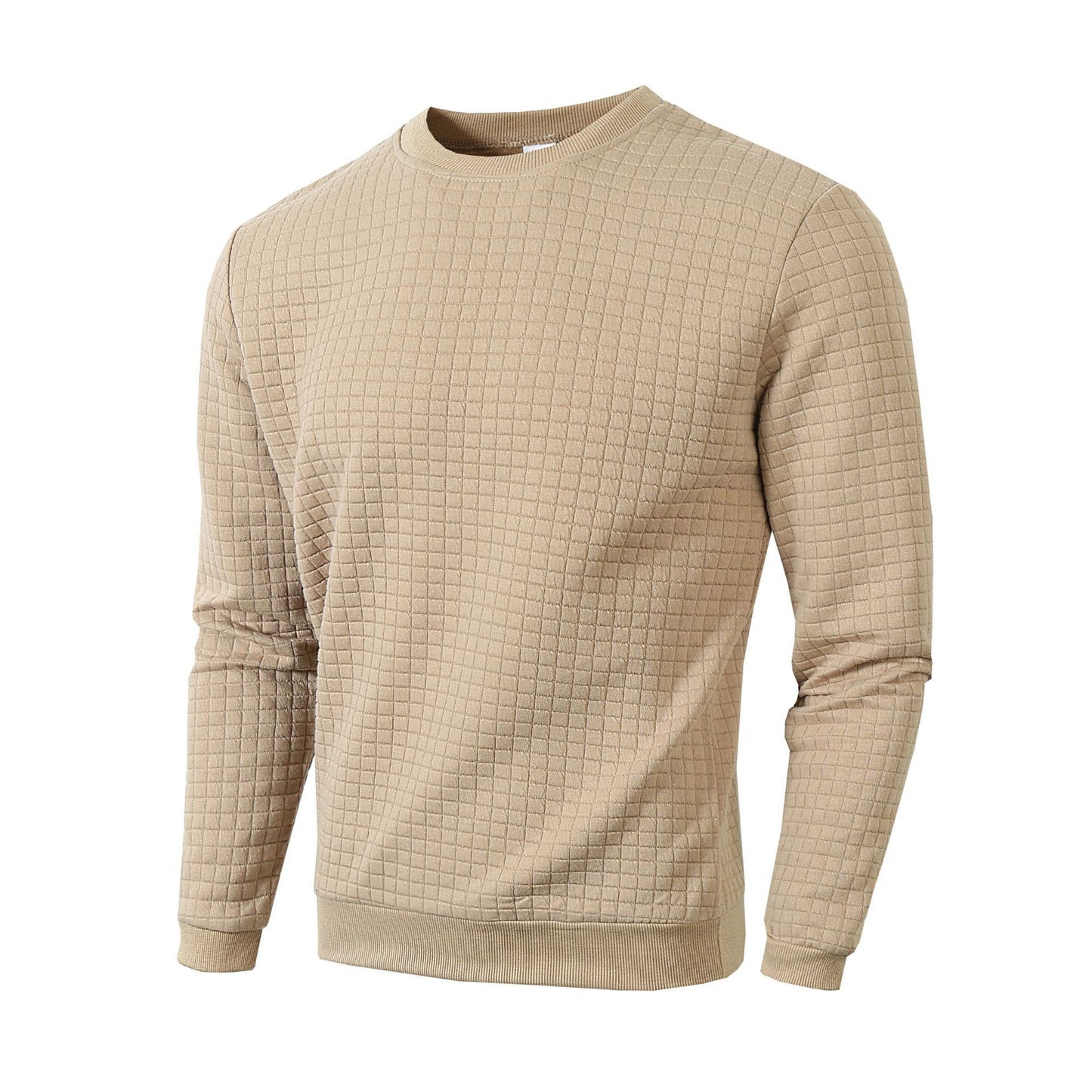 Men's sweater with textured design and round neckline Skorter