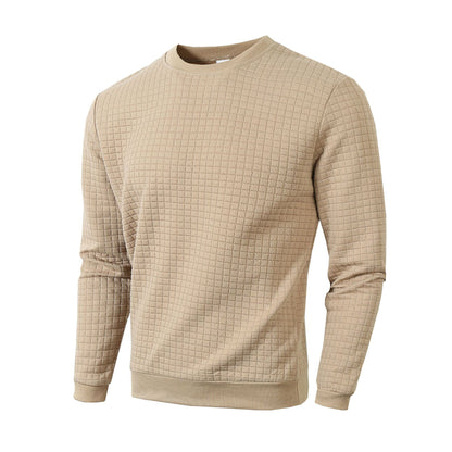 Men's sweater with textured design and round neckline Skorter