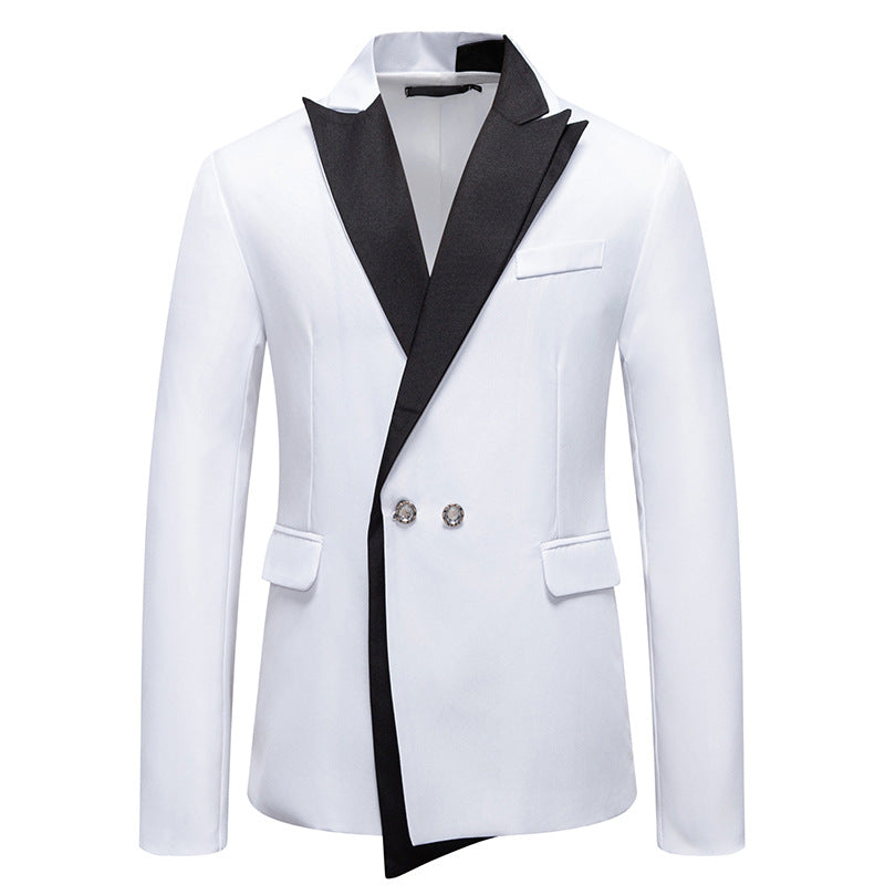 Men's Elegant Tuxedo Blazer with Contrasting Lapel Skorter
