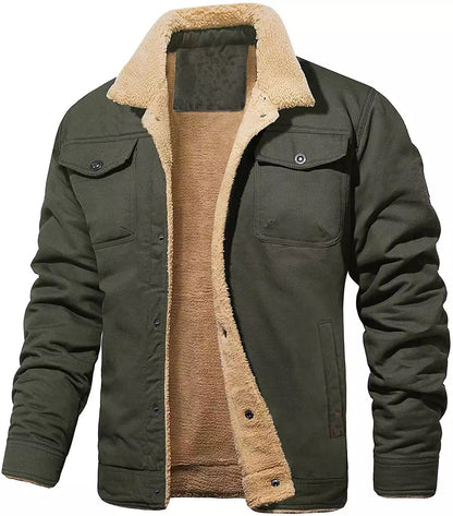 Men's utility jacket with warming lining and stylish lapel collar Skorter