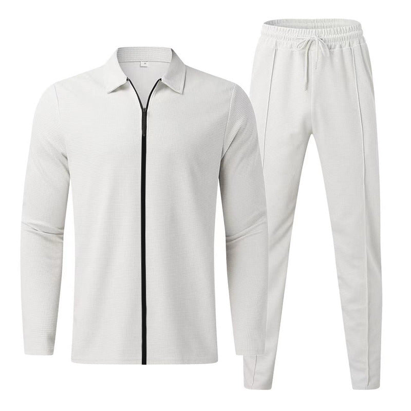 Men's tracksuit with modern zipper and elastic waistband Skorter