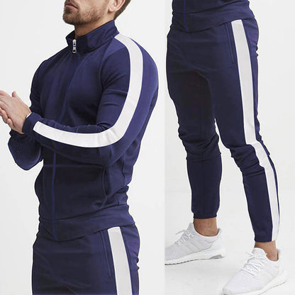 Men's sporty tracksuit with high collar and side zip pockets Skorter