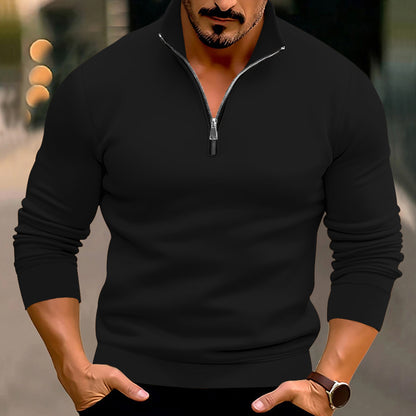 Men's pullover with half zipper and modern accents Skorter