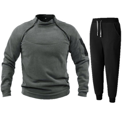 Men's functional fleece jacket with elastic sports pants Skorter