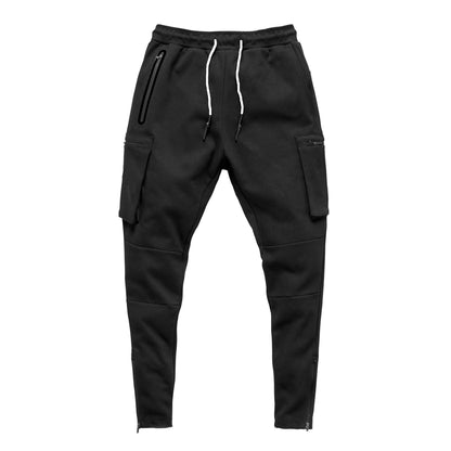Herrjoggingbyxor med cargo, praktiska dragkedjefickor och modernt skurna skorterbyxor