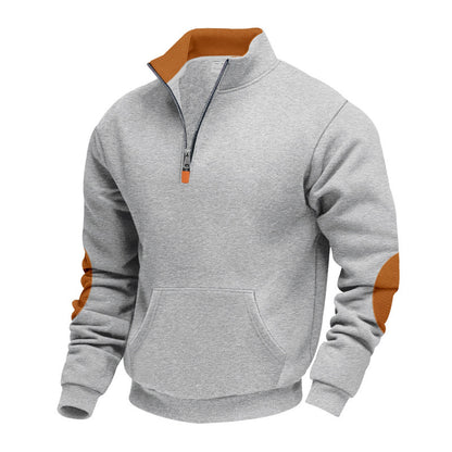 Men's sweater with high collar and trendy zipper Skorter
