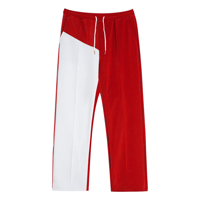 Men's sporty training pants with two contrasting color stripes Skorter