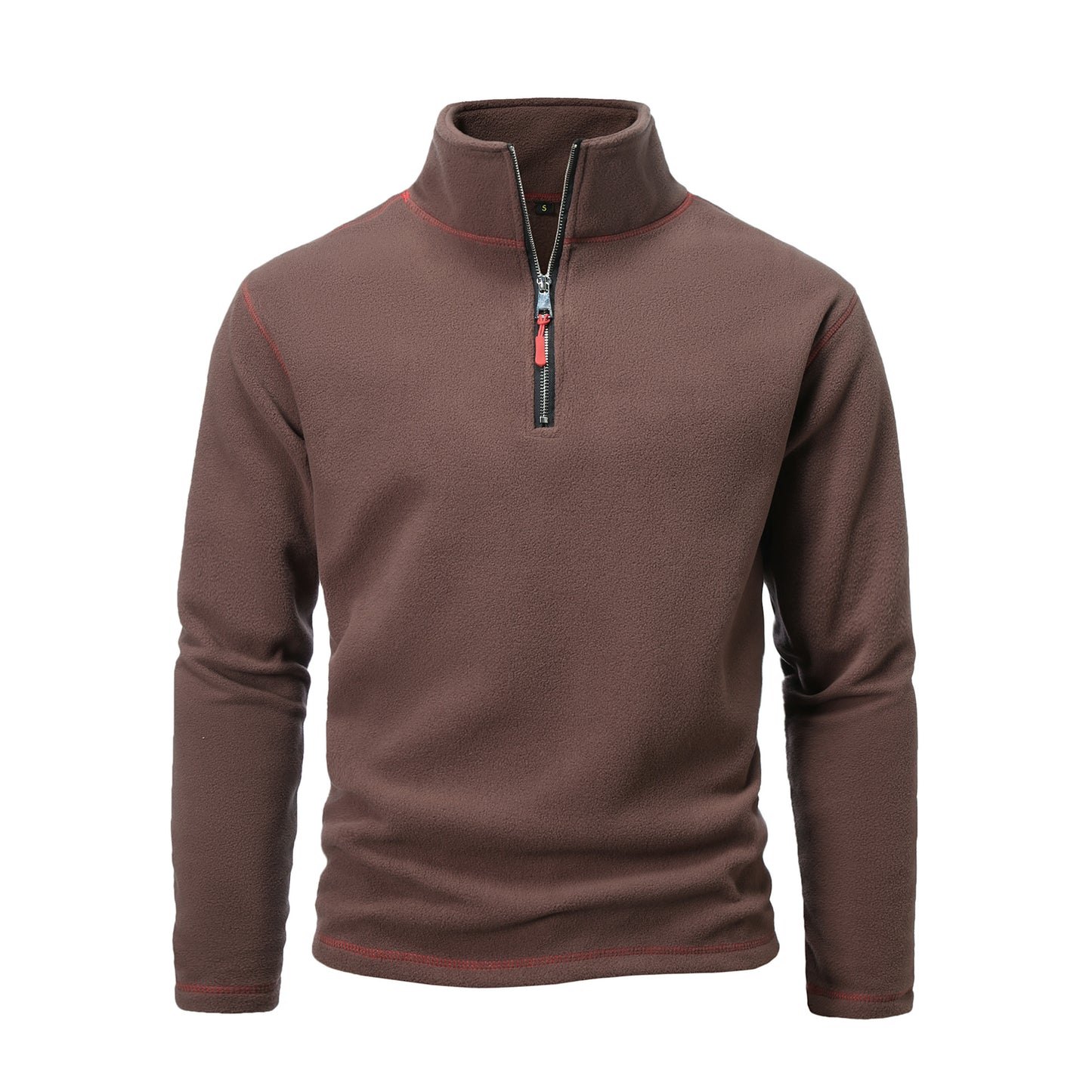 Men's fleece pullover with high collar and half zip Skorter