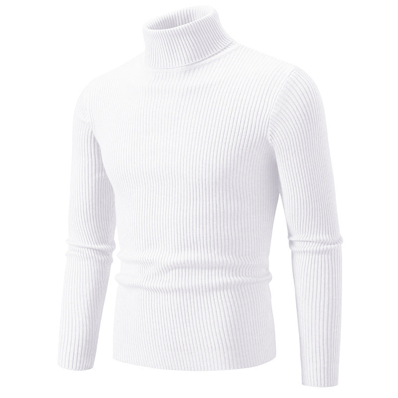 Men's turtleneck sweater made of fine ribbed material Skorter
