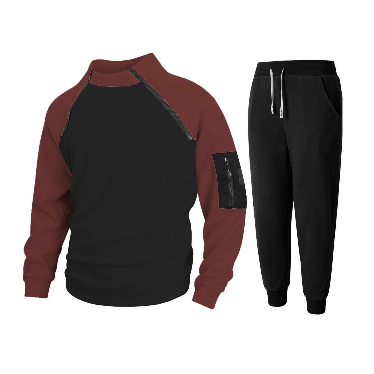 Men's sporty top with functional zipper and comfortable jogging pants Skorter