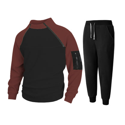 Men's sporty top with functional zipper and comfortable jogging pants Skorter