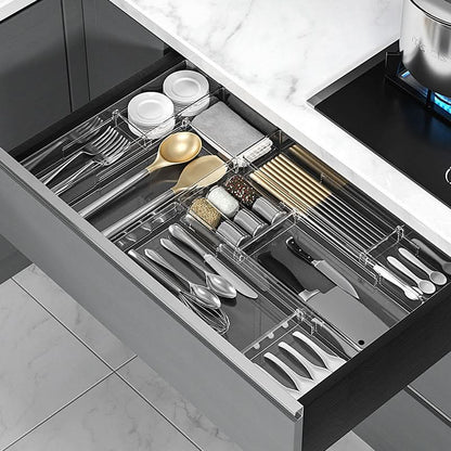 Skorter | Adjustable Kitchen Drawer Organizer for Utensils & Cutlery