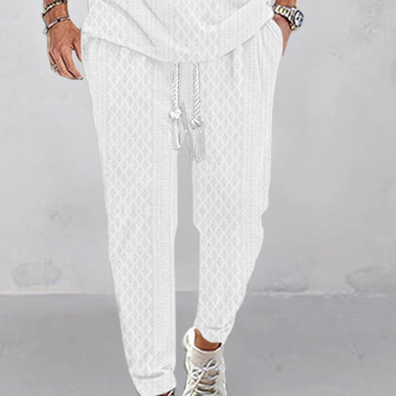 Men's sporty leisure pants with elastic waistband and side drawstring Skorter