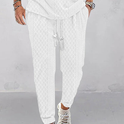 Men's sporty leisure pants with elastic waistband and side drawstring Skorter