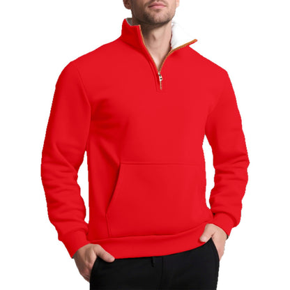 Men's sporty sweatshirt with innovative collar and practical kangaroo pocket Skorter