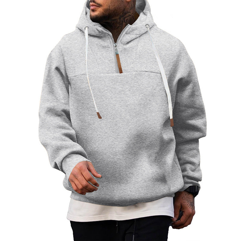 Men's stylish hoodie with innovative zipper and practical drawstrings Skorter