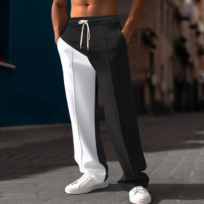 Men's sporty training pants with two contrasting color stripes Skorter